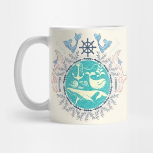 Whales and Blue Ocean Mug